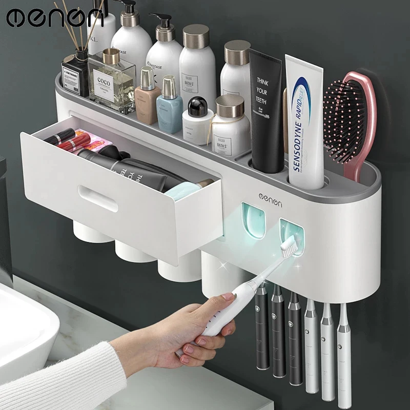 

LEDFRE магнитный держатель для зубных щеток аксессуары для ванной комнаты автоматический диспенсер для зубной пасты для домашних наборов хра...