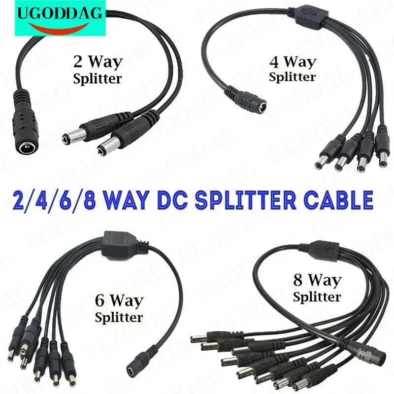 Адаптер для камеры видеонаблюдения, 5,5 мм x 2,1 мм