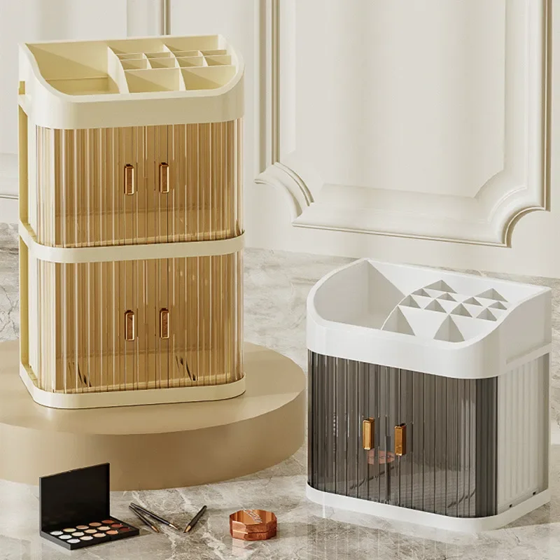 Роскошный органайзер с двумя дверцами для косметики и ванной комнаты.