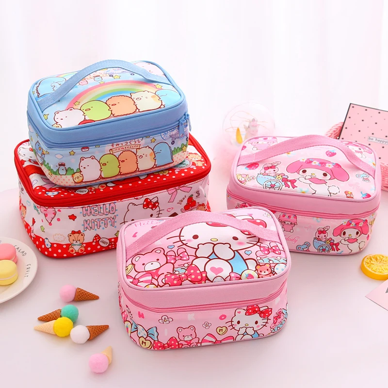 

Cartoon My Melody Kuromi Lunch Bag Cooler Bag HelloKittys Thermal Bag Portable Lunch Box Ice Pack Tote Picnic Bags Lunch Bags