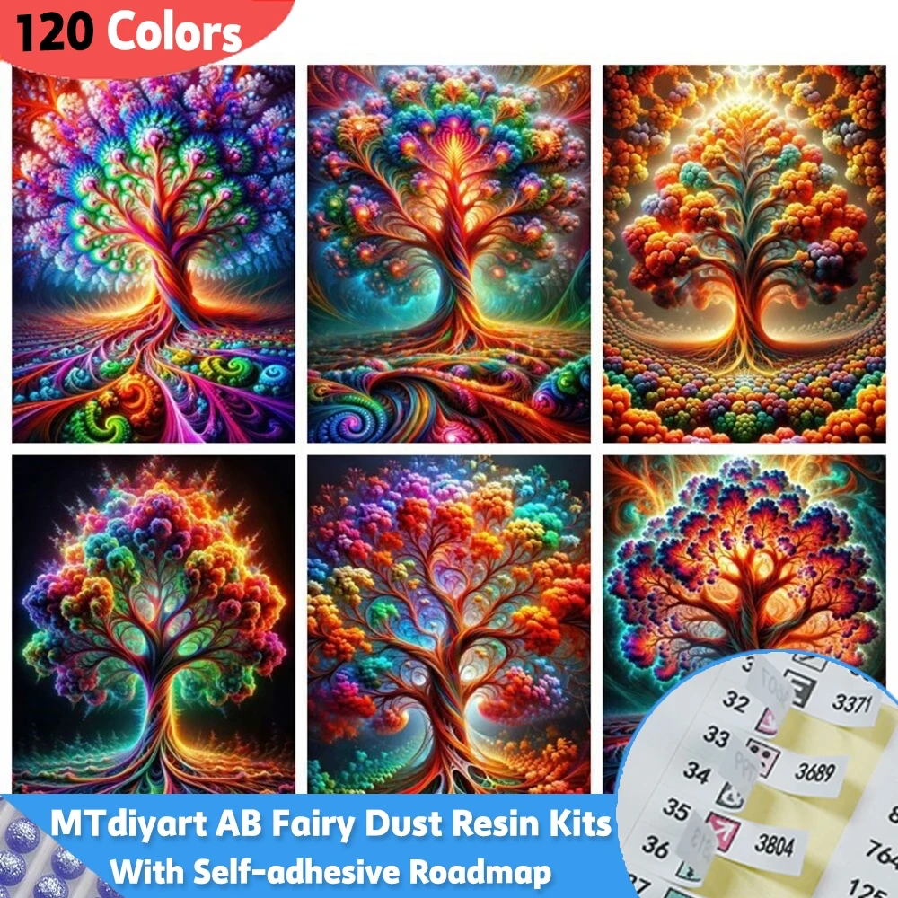 AB сказочная пыль из смолы алмазная живопись липкая Легенда дерево фантазия 120
