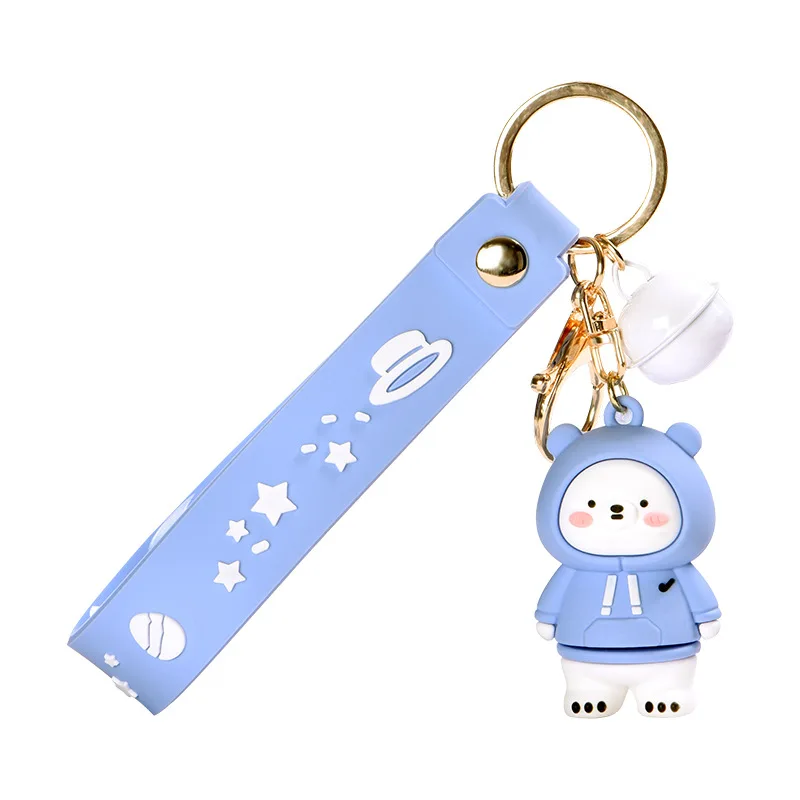 

5.5Cm Originality Sweater Bear Keychain Pendant Cute Animal Cartoon Doll Action Figure Key Ring Model Garage Kit Toys Gift