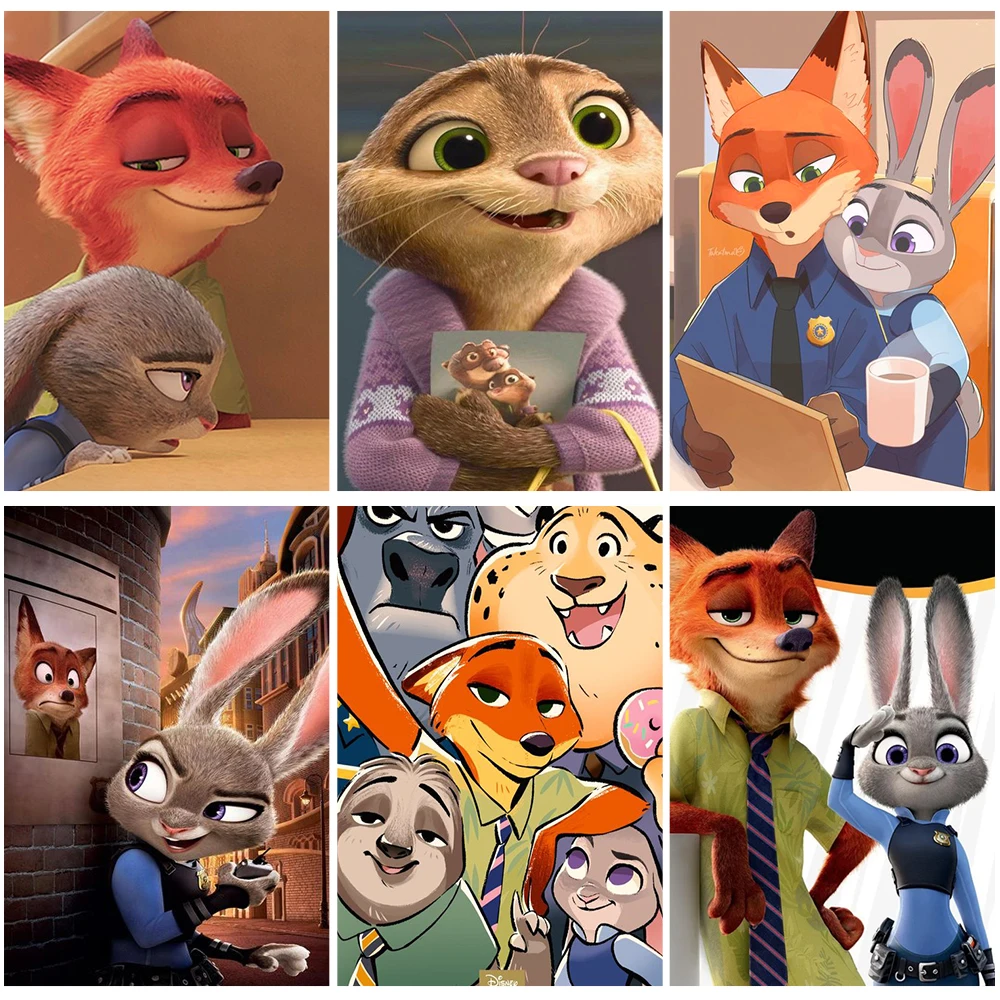 

Алмазная живопись Disney, мультяшная вышивка «зверополис», Crazy Animal City, мозаика ручной работы, украшение для дома