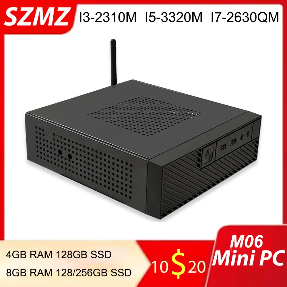 

SZMZ Mini PC Gaming Computer Intel Core i7 i5 i3 Windows 10 128GB 256GB WIFI HDMI VGA Desktop PC HTPC Gigabit Ethernet Office
