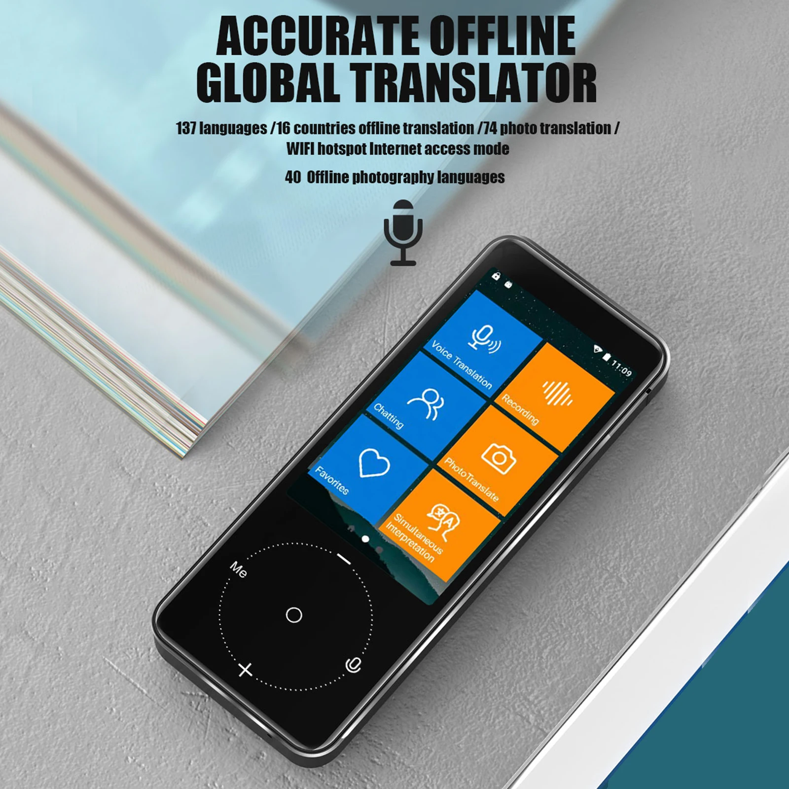 

Ручка для голосового перевода, портативный аудио-переводчик, 137 языков, умный мгновенный, в режиме реального времени, офлайн-переводчик для бизнеса