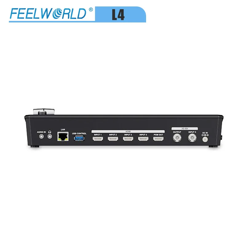 Фото Мультикамера FEELWORLD L4, Смеситель для видео, переключатель с 10,1 дюймовым HDMI мультикамерой, HD-видео потоковая SDI вещающая станция №2