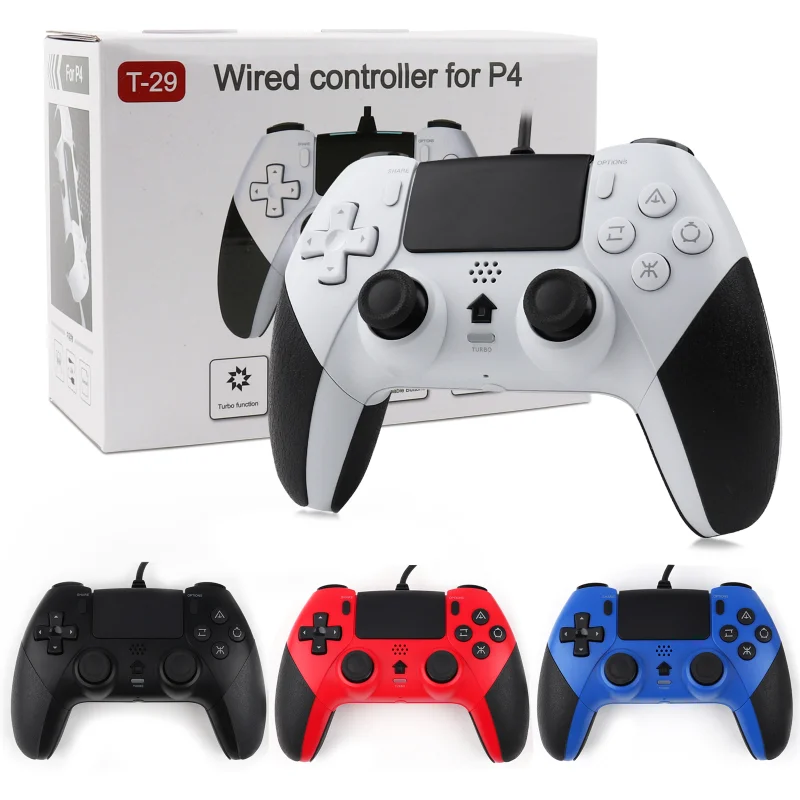 Wired Gaming Controller for PS4 Pro Slim Console Controller Gamepad Joystick Control for PC Win Games Video Games Accessories