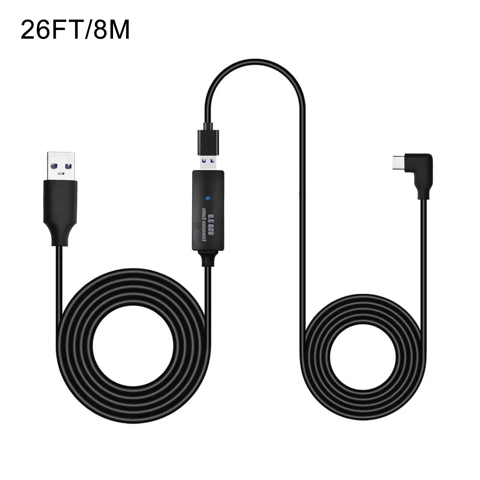 

26ft VR Accessories Computer Connector Link Cable With Signal Booster Travel TPE Flexible Gaming PC Home For Oculus Quest 2