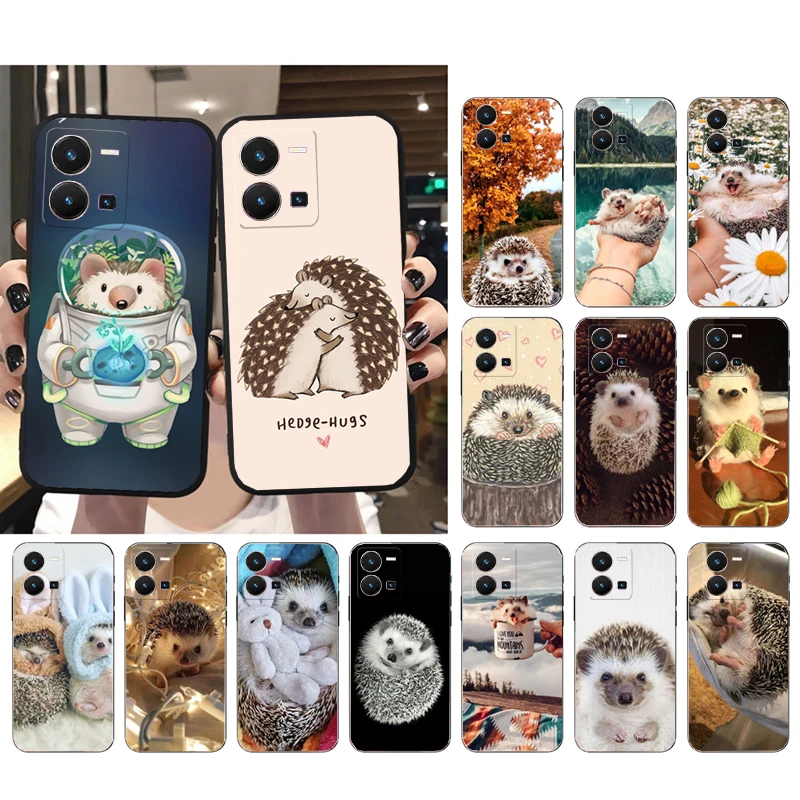 

Cute Baby Hedgehogs Phone Case For VIVO Y53S Y33S Y11S Y31 Y21 Y70 Y20 Y21S Y72 Y55 Y76 Y51 Y01 V23E V21 V23 V21E Case