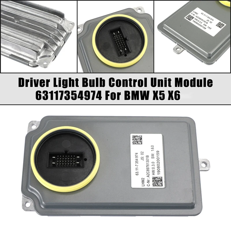 

1 шт., 63117354974, 7354974, автомобильная фара, задняя панель управления, запасные части для BMW X5, X6, F15, F16