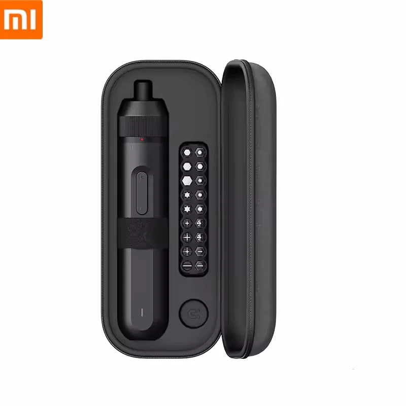 Фото Беспроводная отвертка Xiaomi Mijia с прямым шнуром, перезаряжаемая через USB-C, 3 режима крутящего момента, 4 Н·м, двойной режим, магнитные насадки, LED-подсветка, инструмент для домашнего ремонта №1