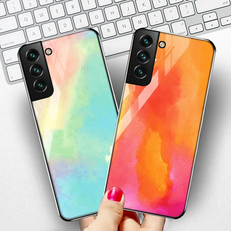 Tempered Glass S22 Ultra Case For Samsung A52S 5G Case Funda Samsung A12 A52 A51 A71 A72 A13 A53 A33 A50 S21 Ultra S20 FE Cover
