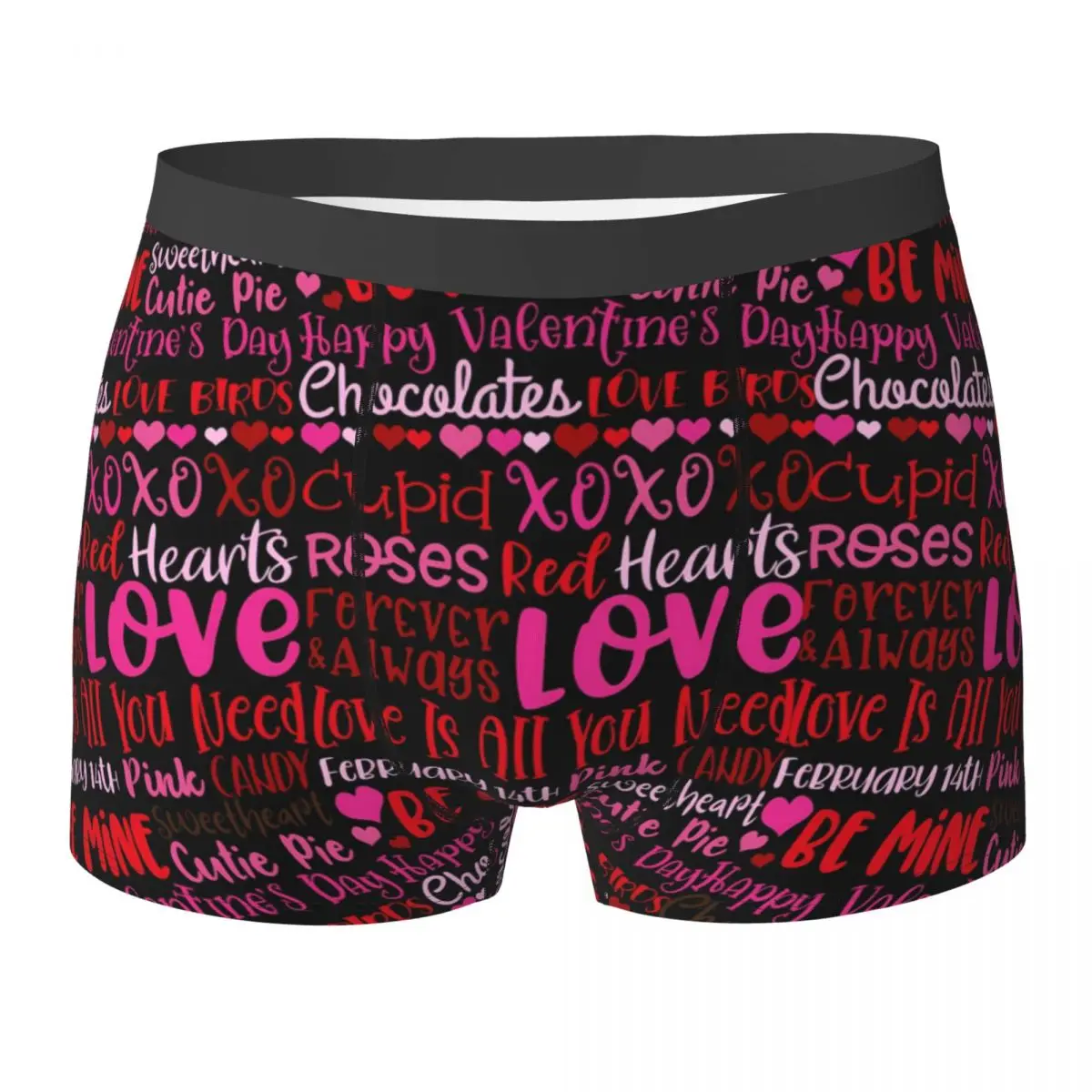 

Женские трусы-боксеры Love Hearts, розовые, красные, черные трусы с принтом, сексуальные мягкие шорты для мужчин, нижнее белье