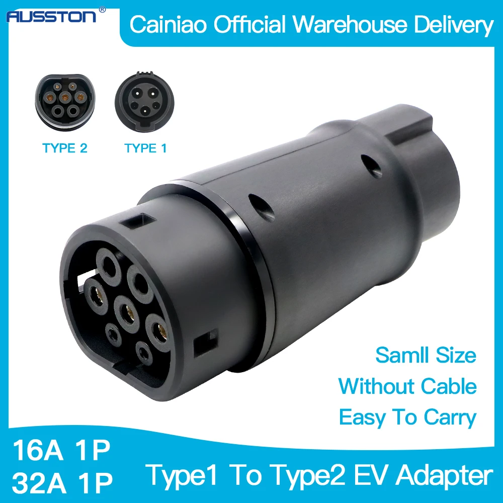 

EVSE Adaptor type1 to Type2 Electric Vehicle Car EV Charger Connector SAE J1772 Type 2 To Type 1 EV Adapter For Car Charging