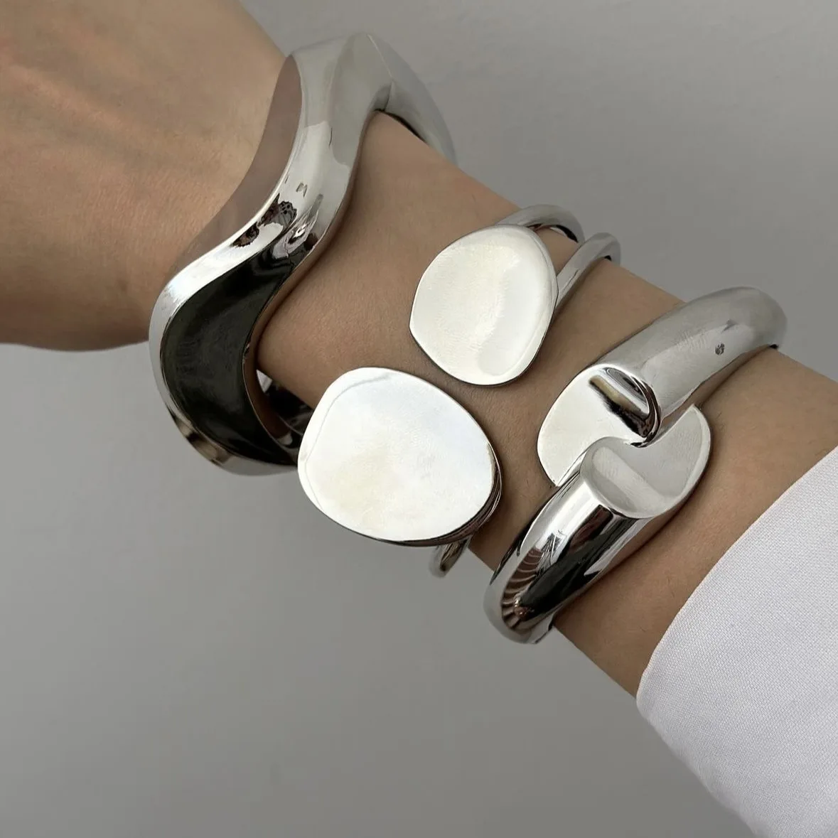 Винтажные нестандартные широкие манжеты KMVEXO в стиле хип-хоп для женщин яркие