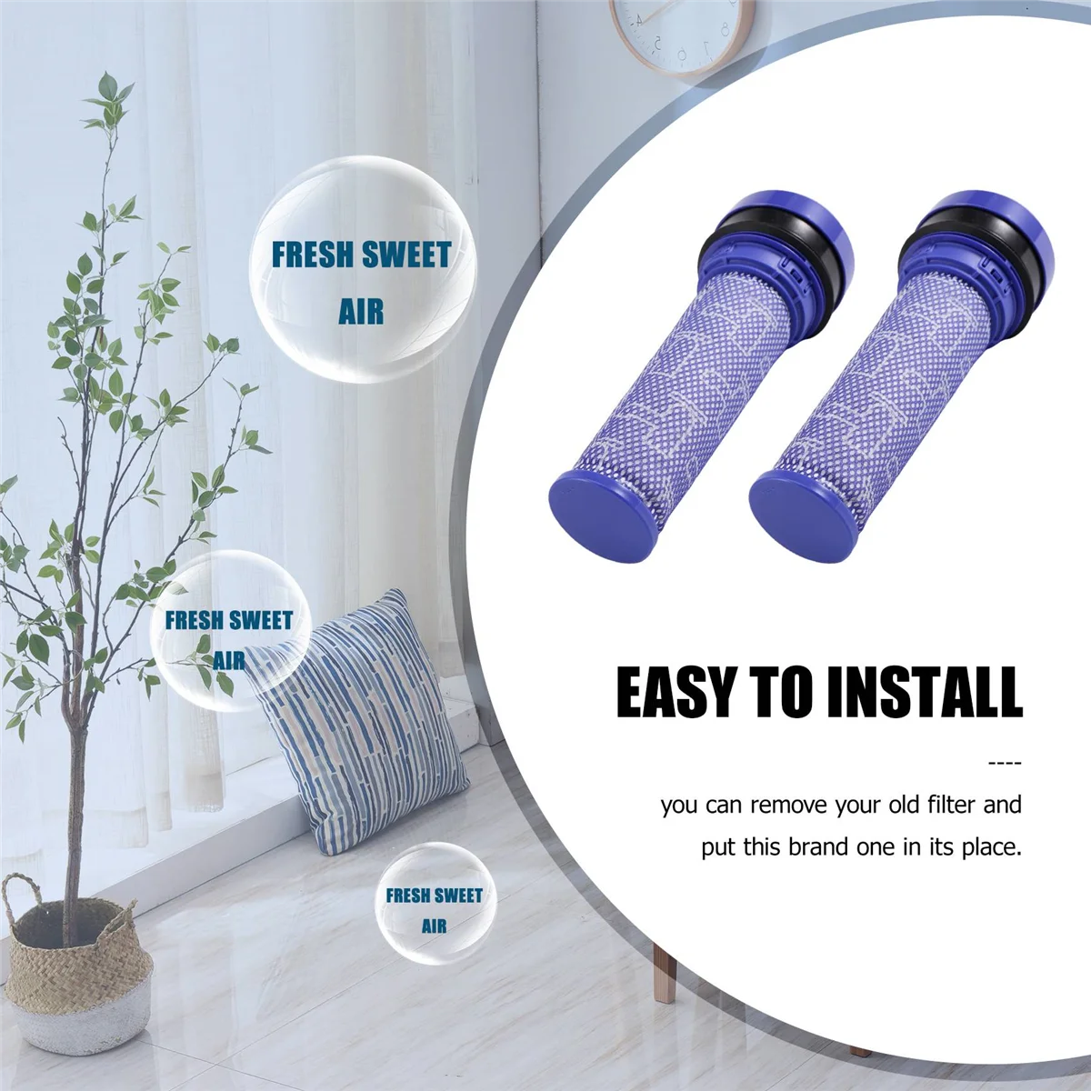 2 шт. фильтры для Dyson DC37 DC33C DC39 DC28C DC53 предварительный фильтр двигатель пылесос