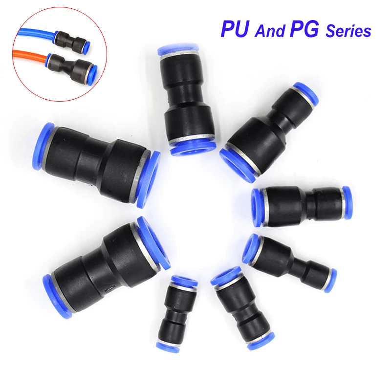 

Pneumatic Fittings Fitting Plastic Connector PU 4mm 6mm 8mm 10mm For Air water Hose Tube Push in Straight Gas Quick Connection
