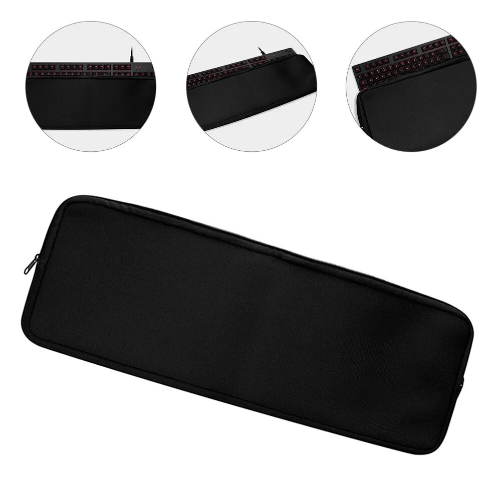 

Wireless Keyboard Bag Outdoor Portable 44.5x13.5x3cm Carrying Case Black Diving Fabric Mechanical Sleeve Travel