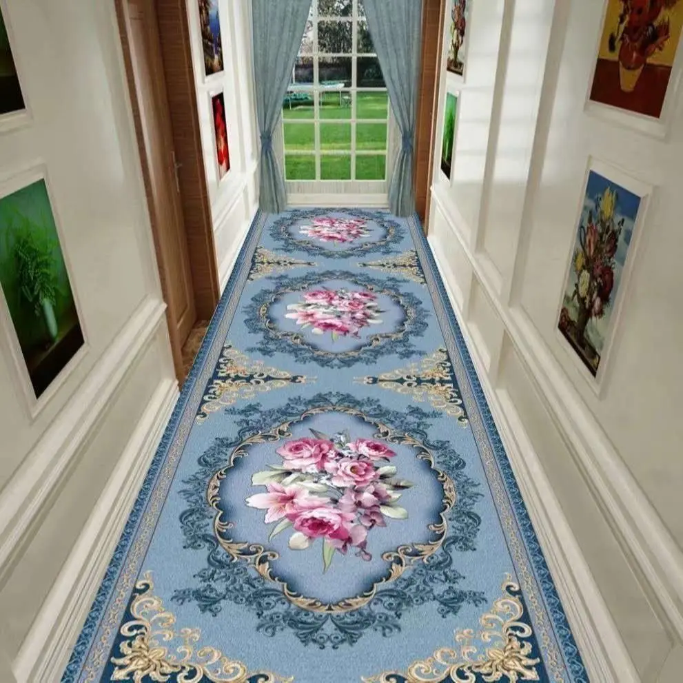 

Chinese Style Corridor Aisle Carpet Hotel Hotel Stairs Non-Slip Floor Mats Home Entrance Carpet Custom Corridor Long Carpet