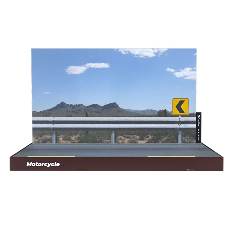 

DIY 1:12 Motorcycle Model Dustproof Display Case Parking Space Scene For Diecast Cars Model Toy Display
