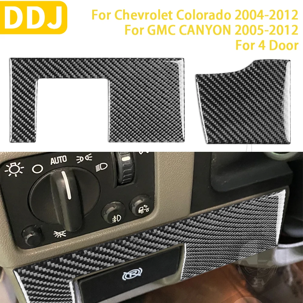 

For Chevrolet Colorado For GMC Canyon Accessories Car Carbon Fiber Interior Steering Wheel Side Panel Trim Sticker Decoration
