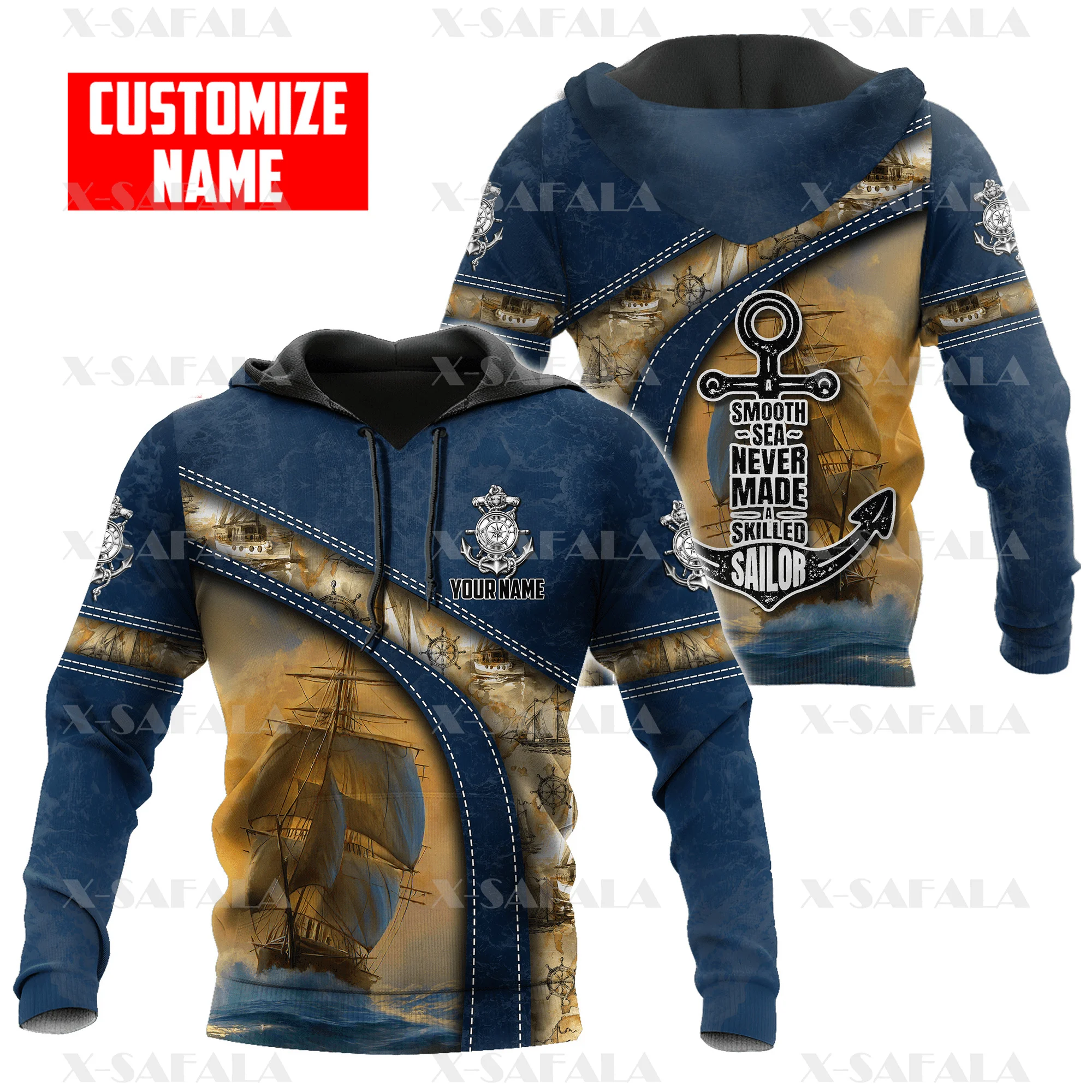 

Skull Sailor on the Helm Art Captain 3D Print Zipper Hoodie Man Female Pullover Sweatshirt Hooded Jersey Tracksuits Casual-1