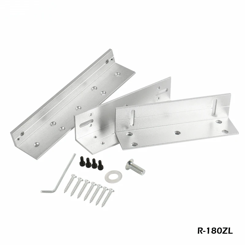 

Access Control Kits Z/L Bracket for 180KG Electric Magnetic Lock Install High-Strength Aluminum Alloy R-180ZL