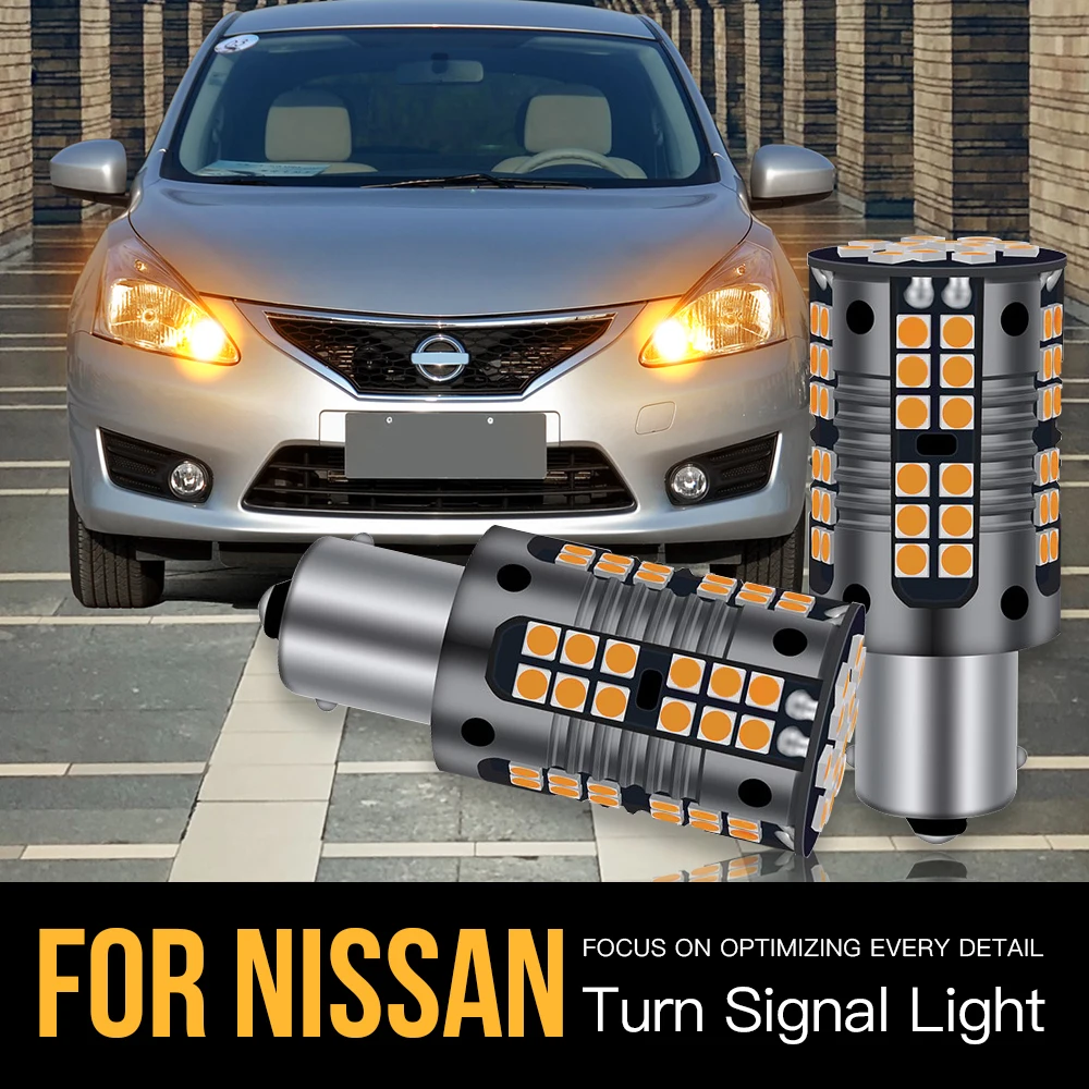 

2pcs PY21W 7507 BAU15S Canbus LED Turn Signal Light Lamp Blub For Nissan Cube Navara NP300 D23 NV200 Terrano D10 Tiida C11