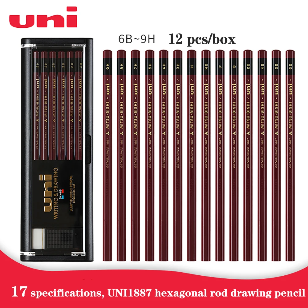Set Writing And Painting Multi-specification With Eraser 6b-9h Various Hardness Pencils