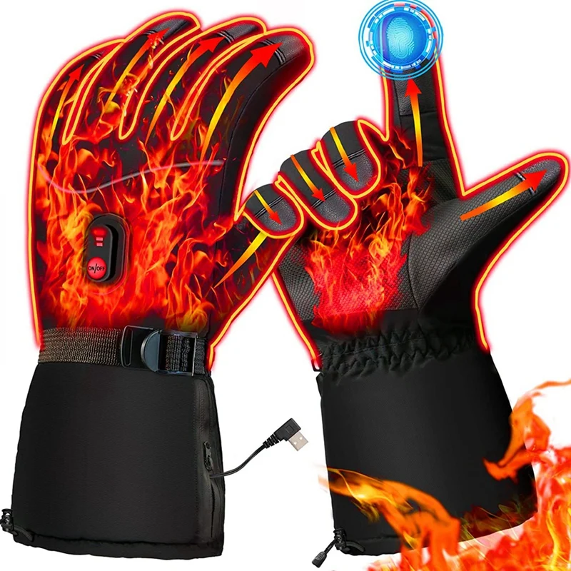 

Heated Gloves Camping Hand Warmers Winter Warm Touchscreen Gloves For Men Women Outdoor