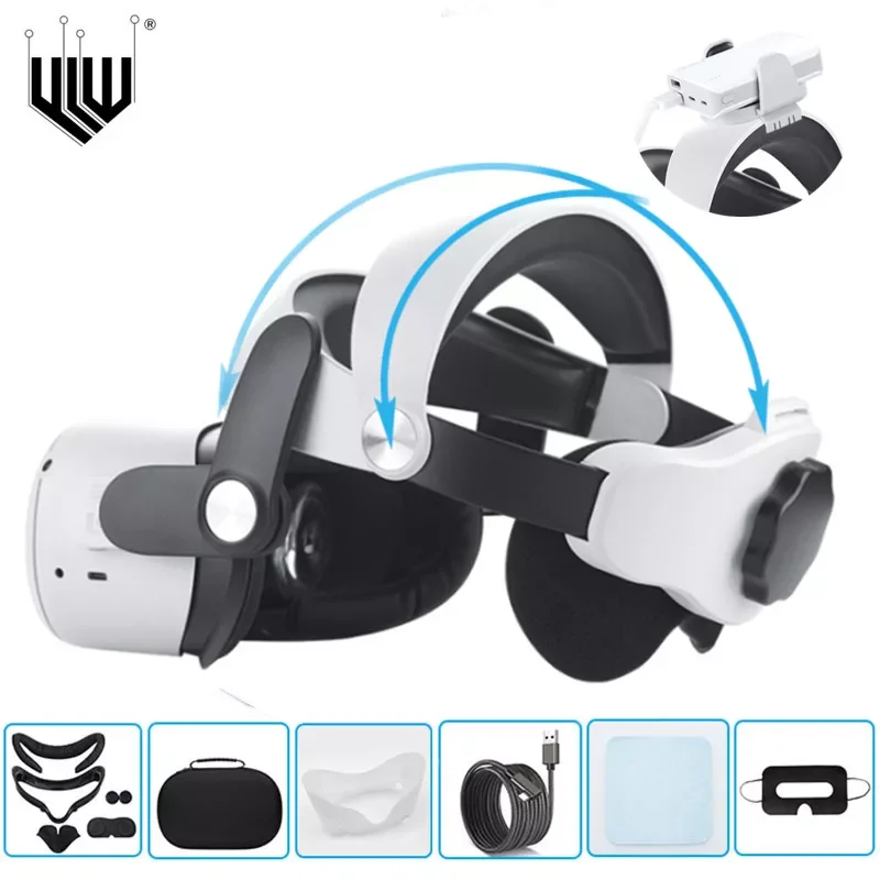 

Head Strap For Oculus Quest 2 VR M2 F2 Adjustable Headset For Oculus Quest 2 Accessories Mount Face Padding VR Stand Helmet