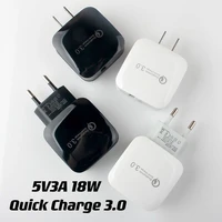 3a quick charge 3 0 usb charger eu wall mobile phone charger adapter for iphone x max 7 8 qc3 0 fast charge for oppo vivo xiaomi