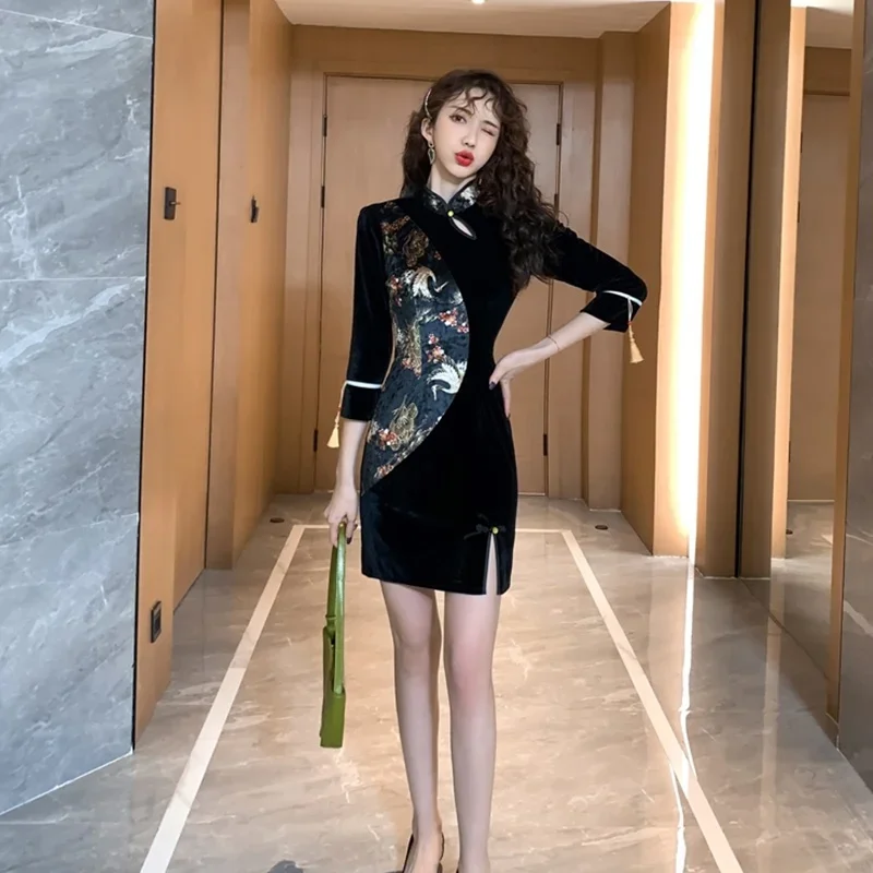 Пикантные японские платья вьетнамская одежда пикантное китайское платье чонсам