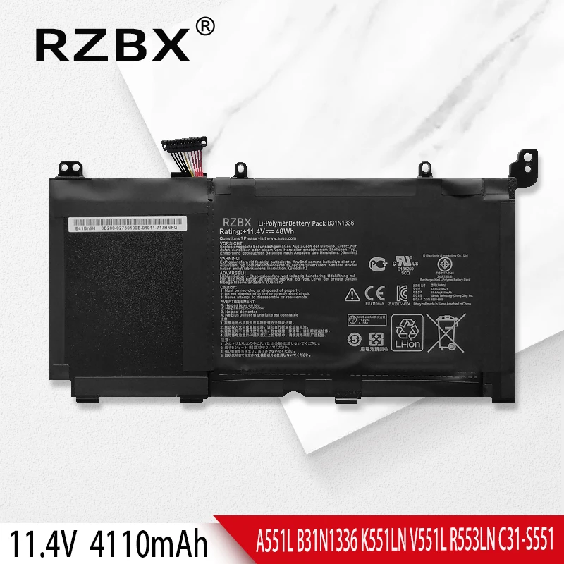 

B31N1336 Аккумулятор для ноутбука ASUS VivoBook C31-S551 S551L S551LB S551LA/LN R553L R553LN R553LF K551L K551LN V551L V551LA/LN DH51T