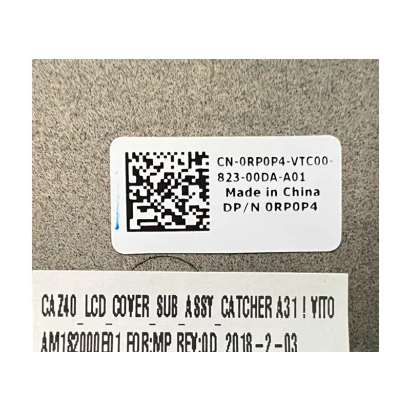 Новый корпус для ноутбука Dell Latitude 5289 2-в-1 задняя крышка ЖК-дисплея чехол RP0P4 0RP0P4