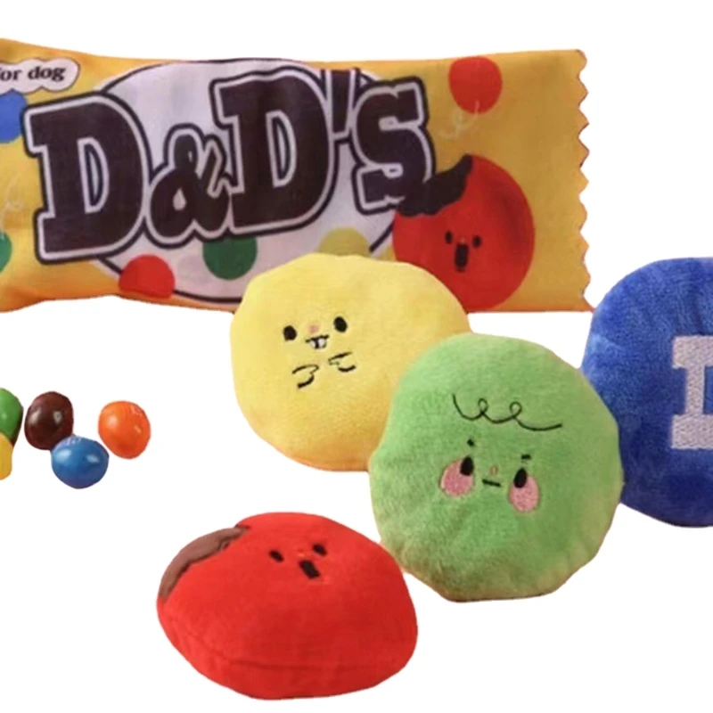

Dog Toy Plush Candy Squeak Snuffle Chew Toy for Small Dogs Improve Intelligence