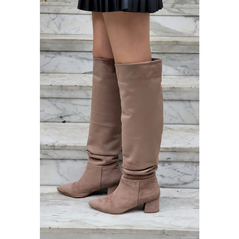 

Dorlie Giselle Long Suede Boots Mink