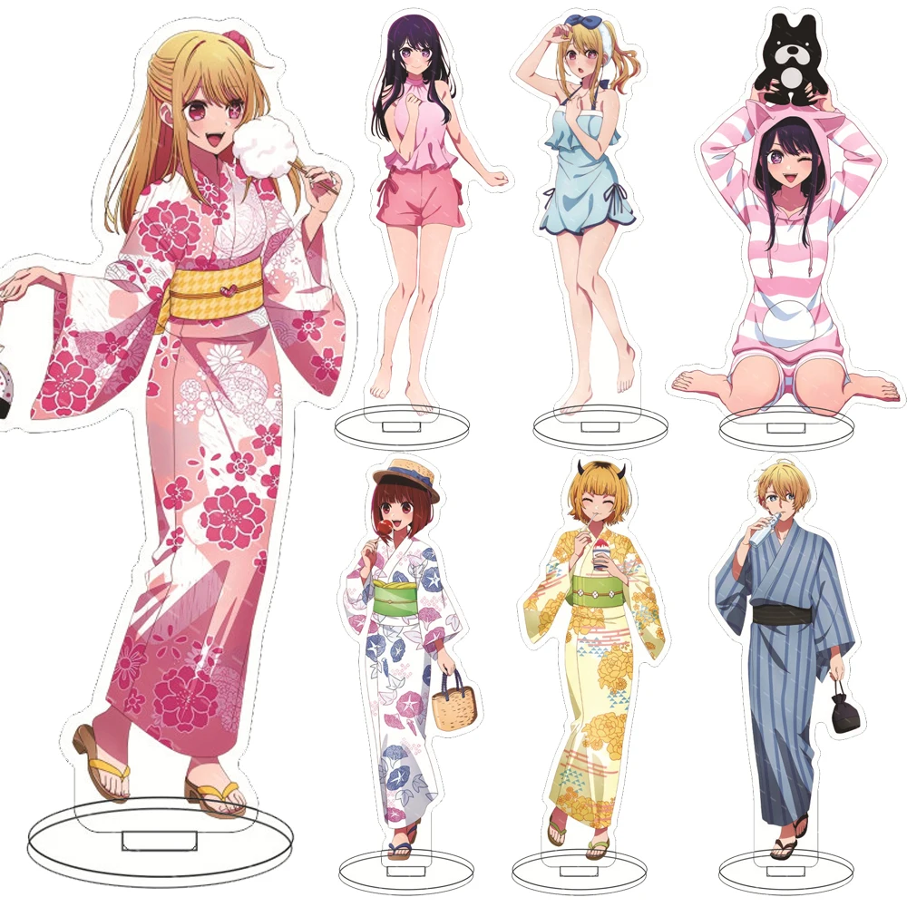 

Anime Oshi No Ko Stand Model Figures Akuamarin Gorou Hoshino Ai Rubii Sarina Acrylic Stands Desk Decor Collection Props Gifts