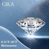 loose moissanite stone gemstones 1ct6ct moissanite stone beads 10mm vvs1 excellent cut grade test positive diamonds with gra