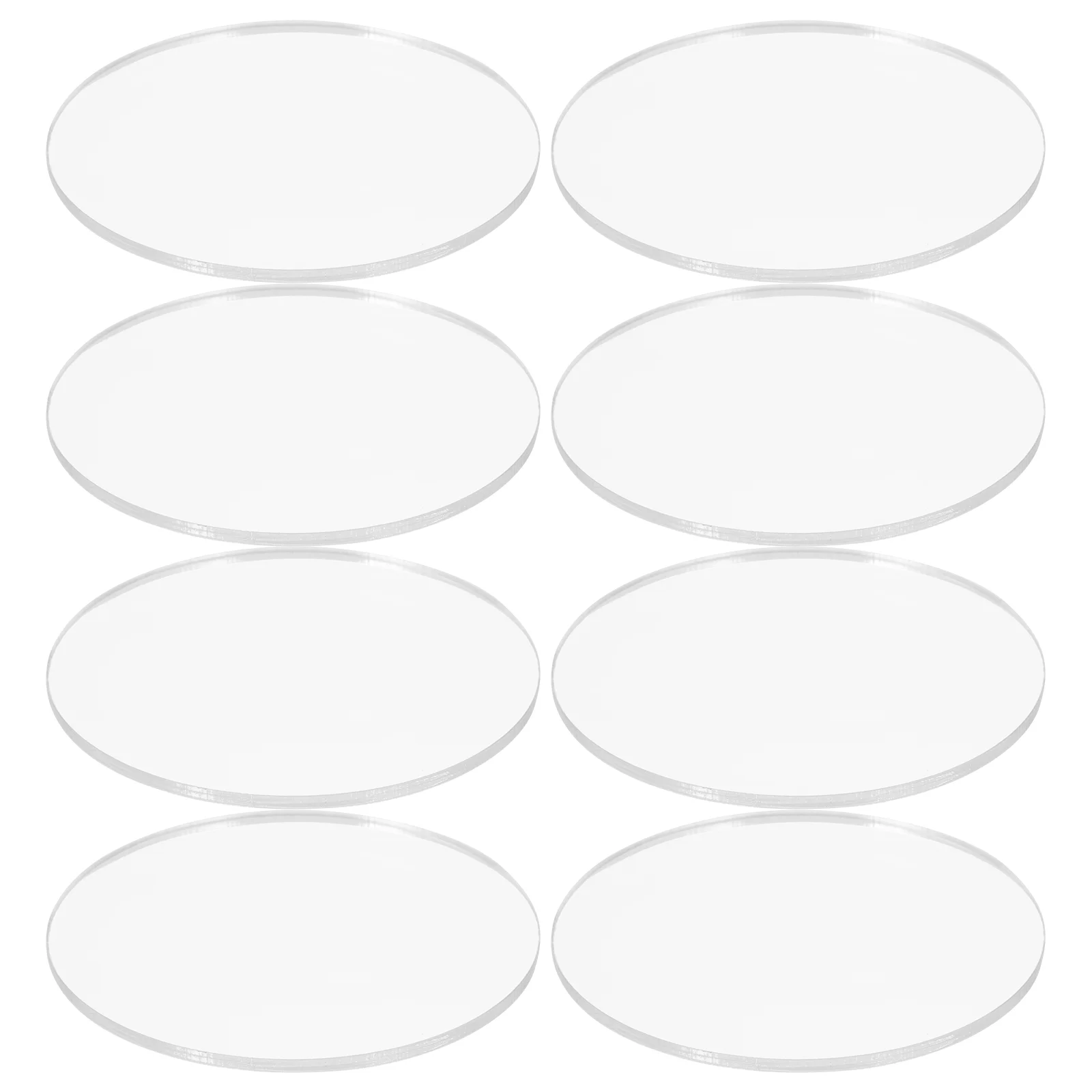 

10 Pcs Small Display Stand Acrylic Miniature Base Number DIY Material For Figures Round Dolls