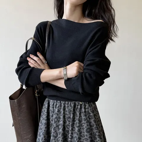 Женские шерстяные полосатые пуловеры Sherhure