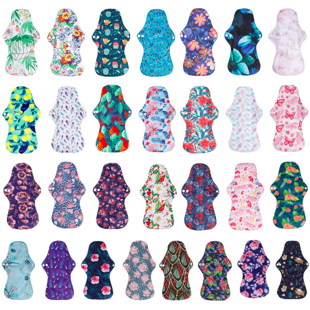 

Sanitary Pad Cloth Pads Napkin Mama Reusable Washable Menstrual Napkins Towels Panty Liner Charcoal Leakproof Lady