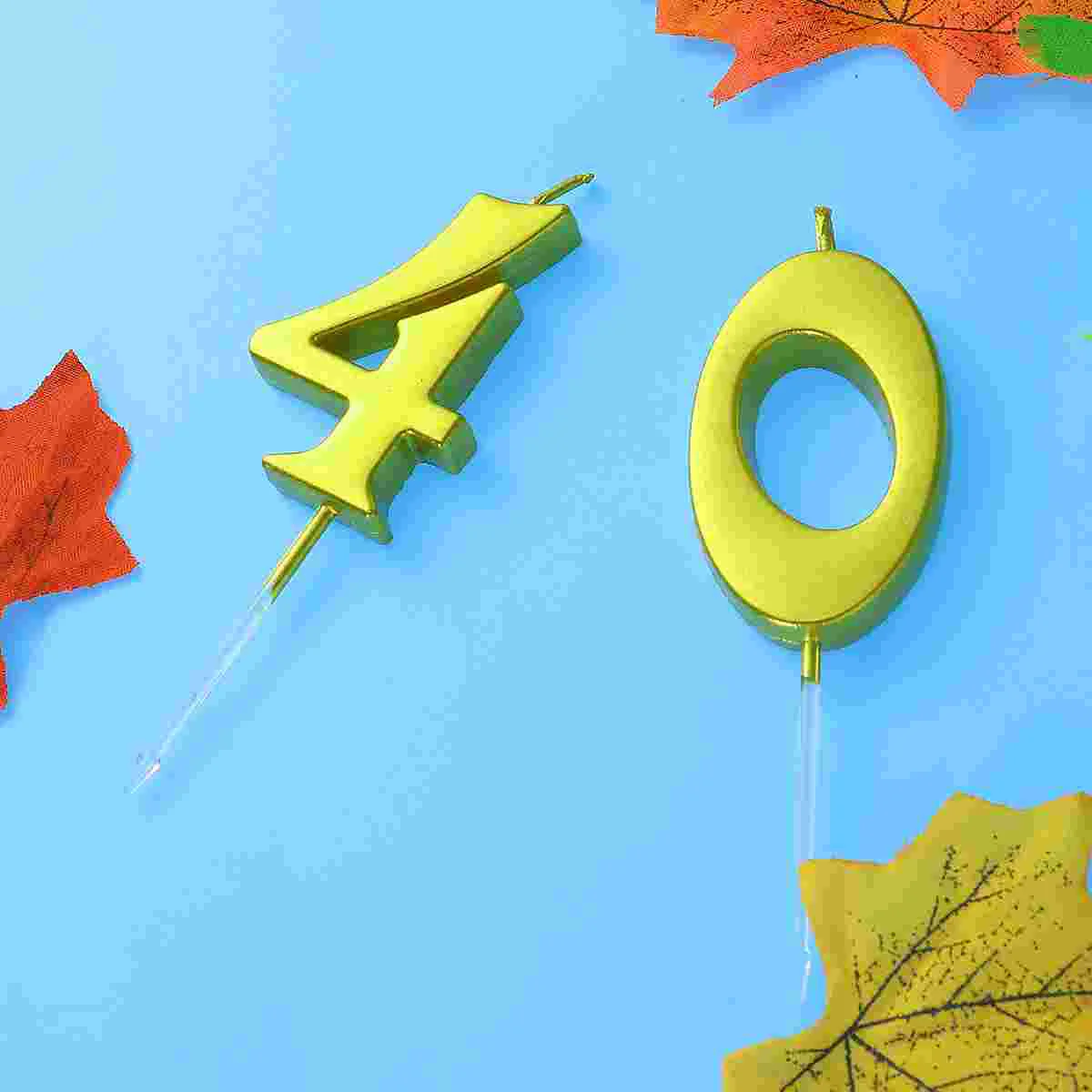 

Number Candles for Cakes Stand Bday Candles Number 40 Birthday Cake Number Glitter Number