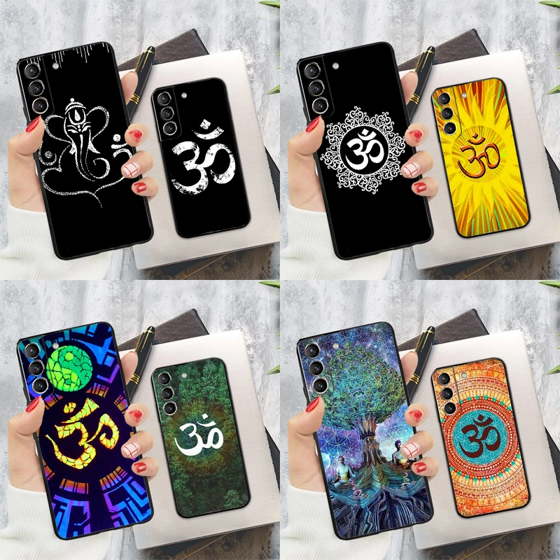 Чехол для телефона Aum Om Yoga Symbol Hindu Fitness Gym Samsung Galaxy S24 S22 S23 Ultra S20 S21 FE S9 S10 Plus Note 10 20