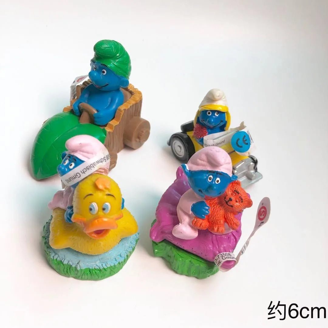 

Animation The Smurfs Pajama Style Creative Cartoon Action Figure Model Ornament Toys Children Gifts