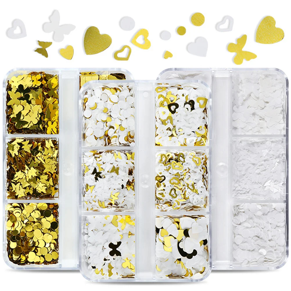 

Nail Flakes Glitter Manicure Charm Sequins Charms Shining Stickers Fingernail Metallic Star Face Flatback Holographic Decor