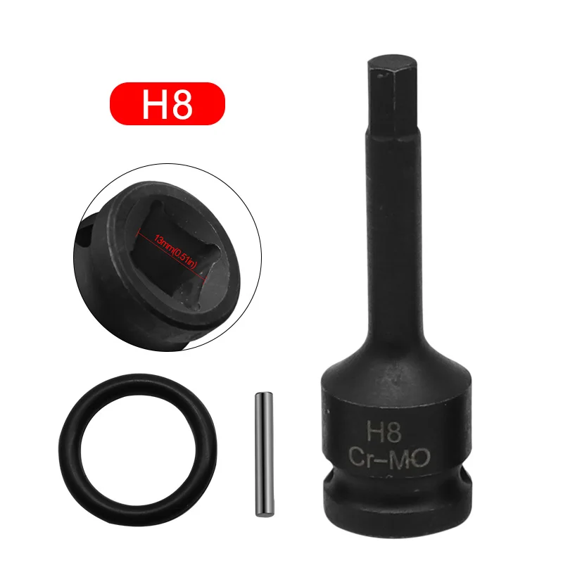 

Набор торцевых головок JIGONG 1/2", хромомолибденовая сталь, H4-H12