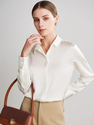 SuyaDream Женская шелковая блузка