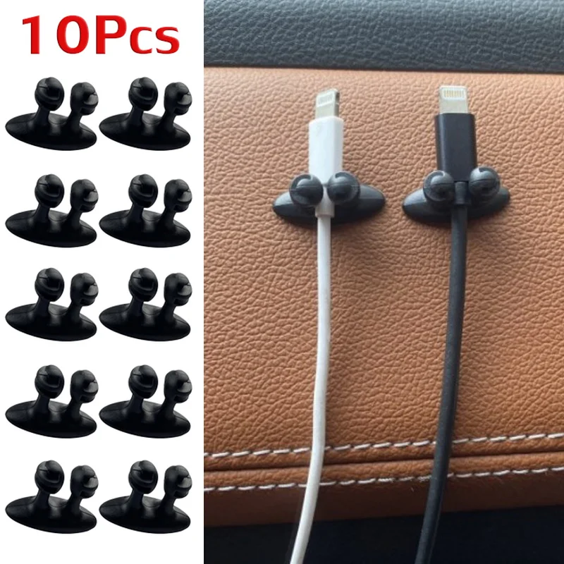 

Desktop Cable Management Organizer Phone Charger Cables Clasp Holder for Car Dashboard Cable Manager Data Line Winder