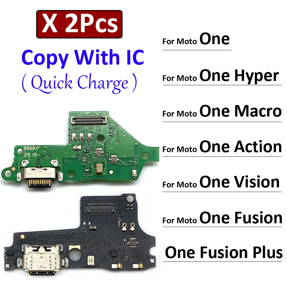 2 шт. гибкий USB-кабель для зарядки Motorola Moto One Action Vision